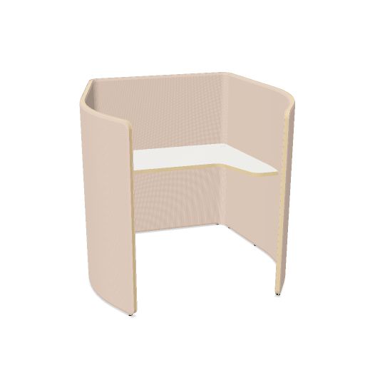 Privacy Work Pod avec plateau frontal DR pour 1 pax H.1350 L.1500 P.1380