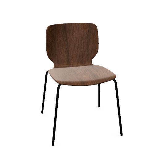 NIM Chaise avec piètement à 4 pieds (coque en bois)