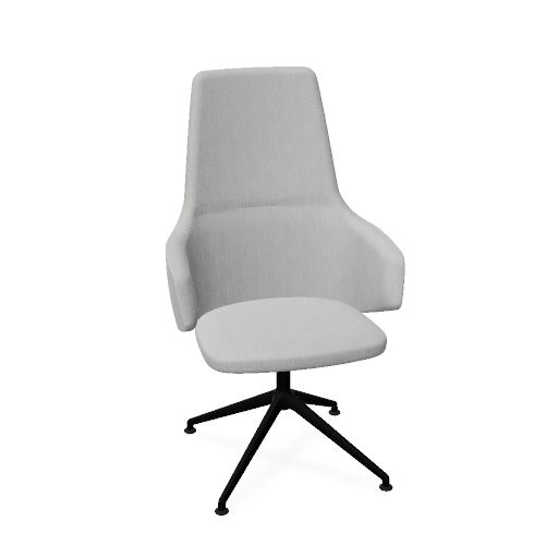 BINAR EXECUTIVE Fauteuil pivotant avec dossier moyen et base à 4 branches en aluminium