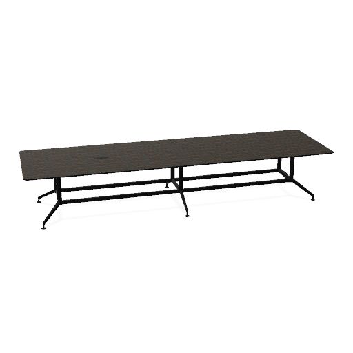 DRONE DIRECTION - TABLE RÉUNION RECTANGULAIRE, COINS ARRONDIS 420 x 120 x h:73,7 cm - CHANT EN AILE D'AVION