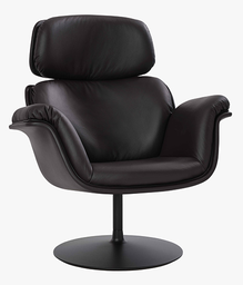 [F 550 - Elmo 93068 alu poli] Fauteuil lounge TULIP F 550 cuir elmosoft